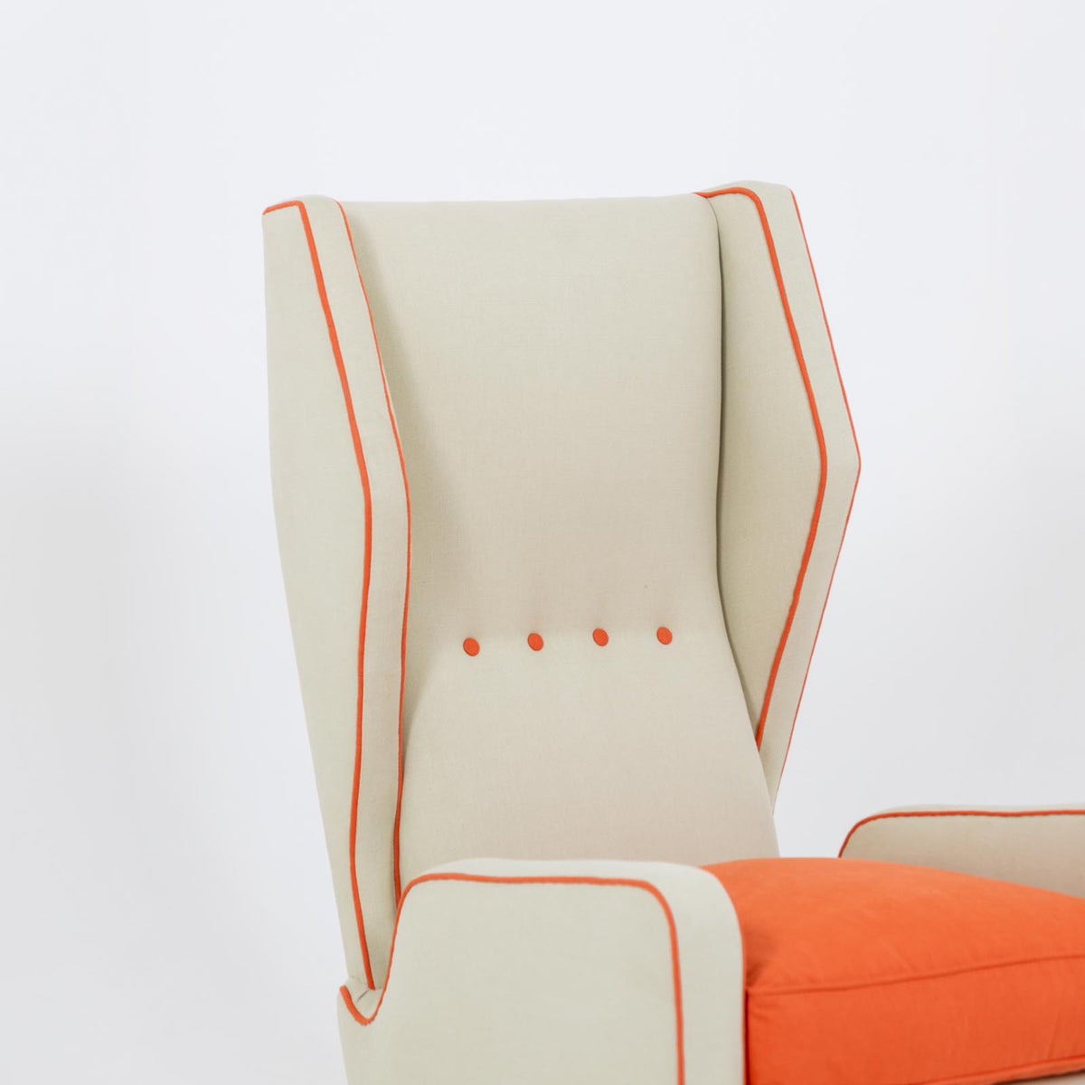 Wingback Lounge Chair, attr. to Melchiore Bega, Italy 1950s