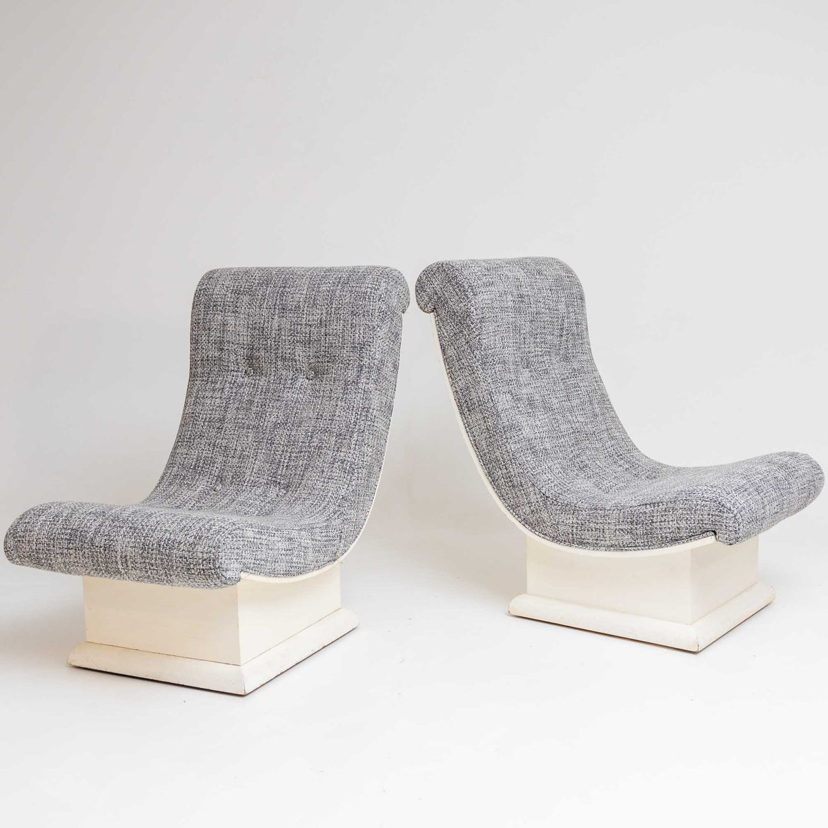 Large Lounge Chairs, Mid-20th Century