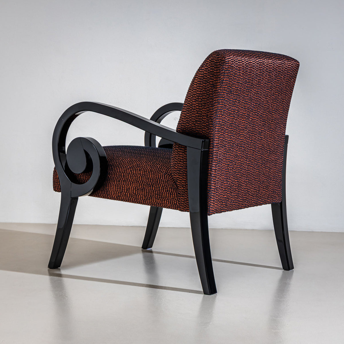 Pair of Lounge Chairs with Volute Armrests by Werther, Late 20th Century