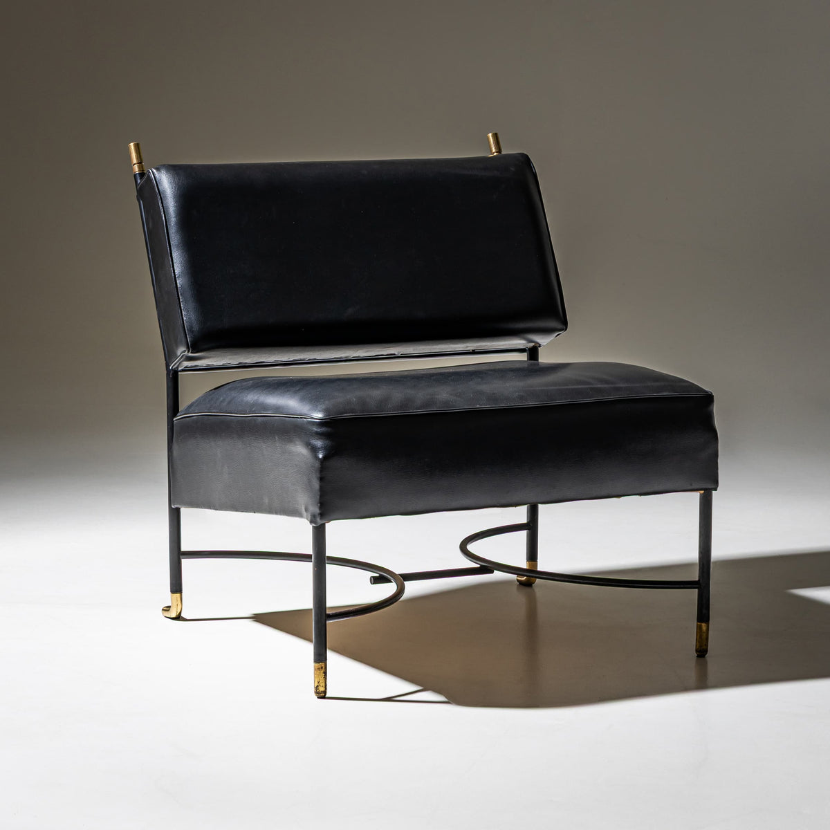 Set of Four Lounge Chairs, attributed to Luigi Caccia Dominioni, Italy, 1960s