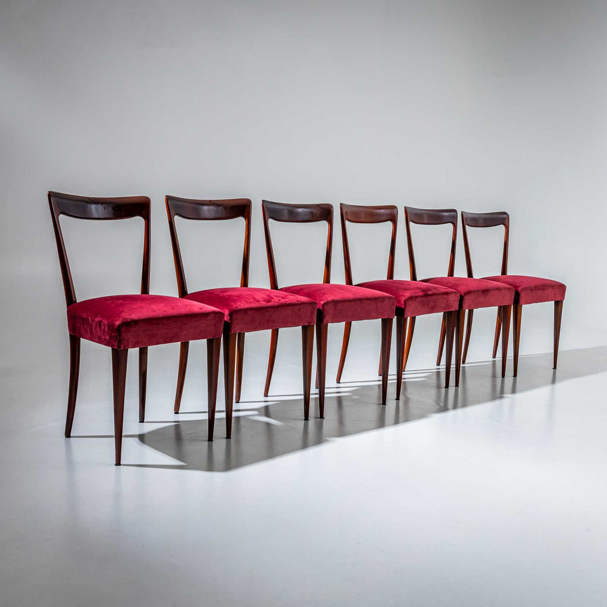 Set of six Side Chairs, Italy 1940s