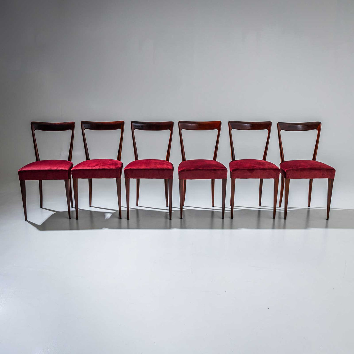 Set of six Side Chairs, Italy 1940s