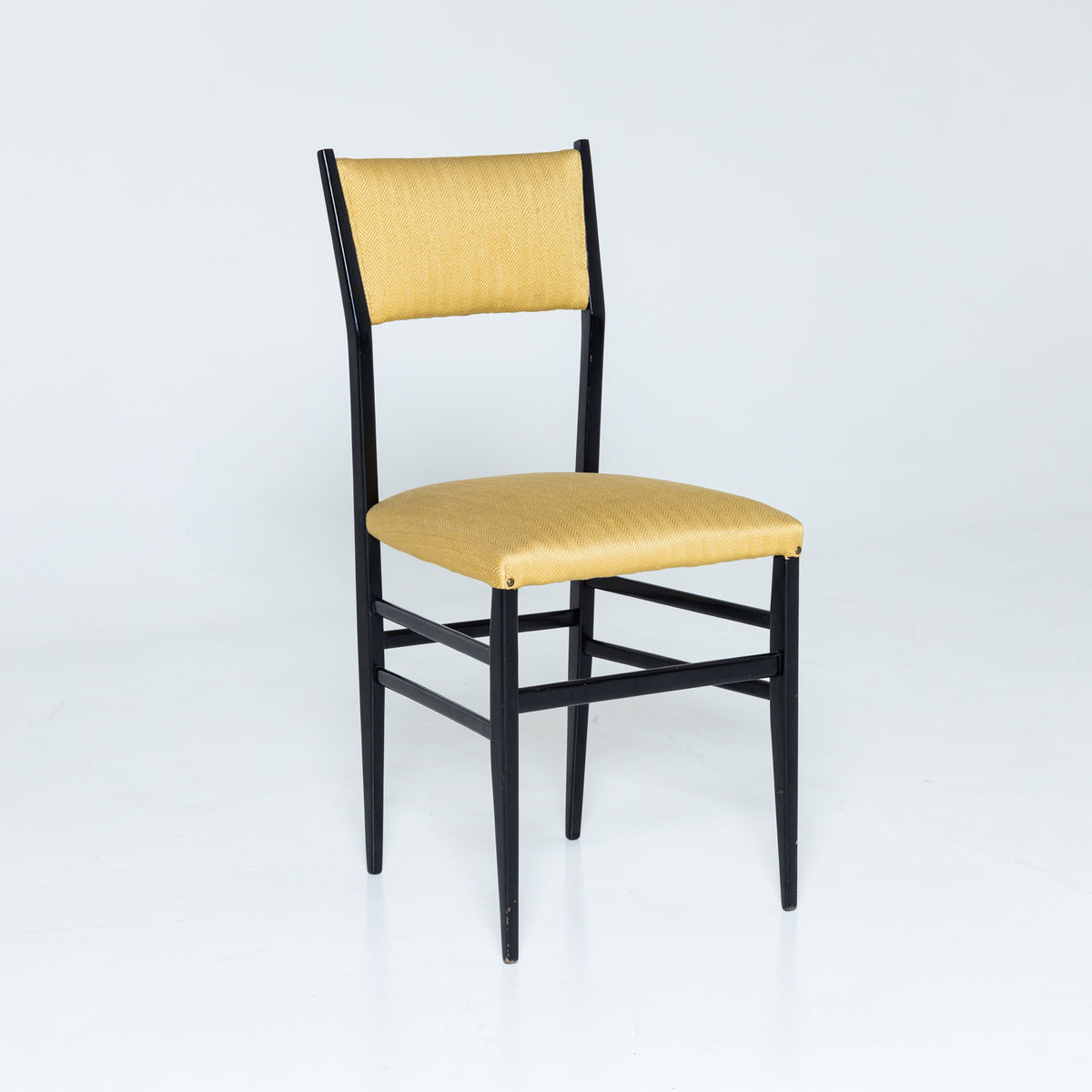 Set of six black Superleggera Chairs by Giò Ponti, Italy Mid-20th Century