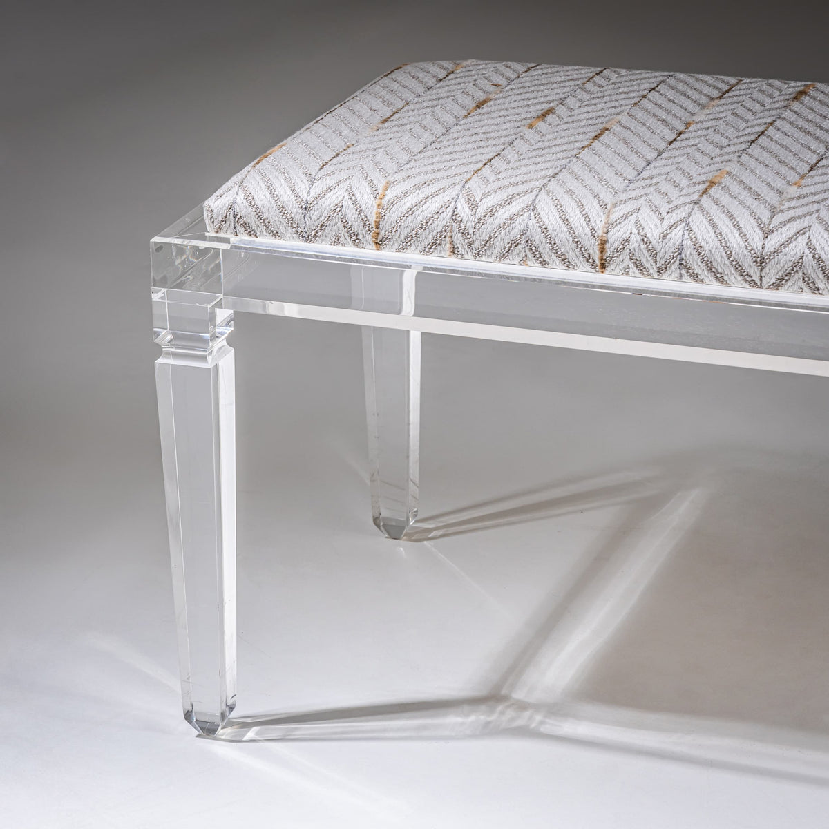 Bench with Plexiglass Frame by FABIANART, Rome / Italy, Late 20th Century