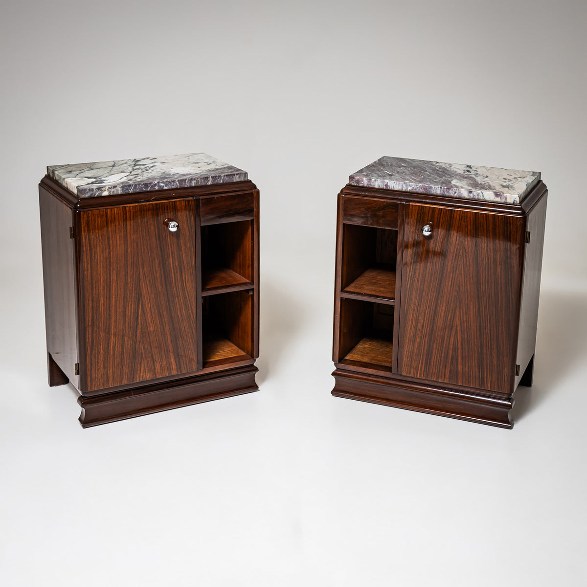 Pair of Art Deco Nightstands, France circa 1920