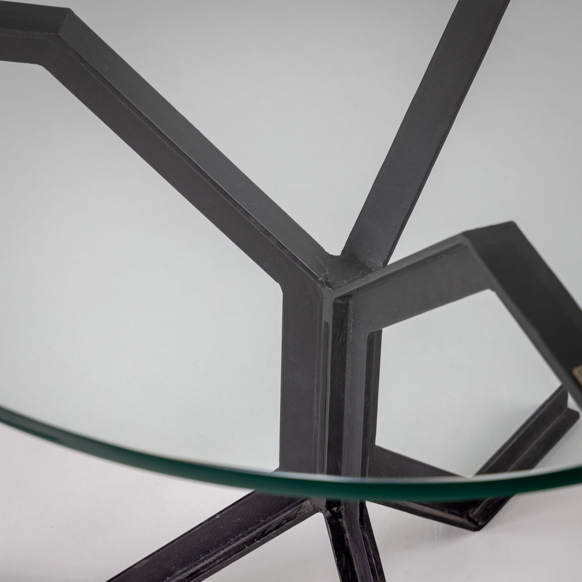 Iron and Glass Side Tables, 20th Century