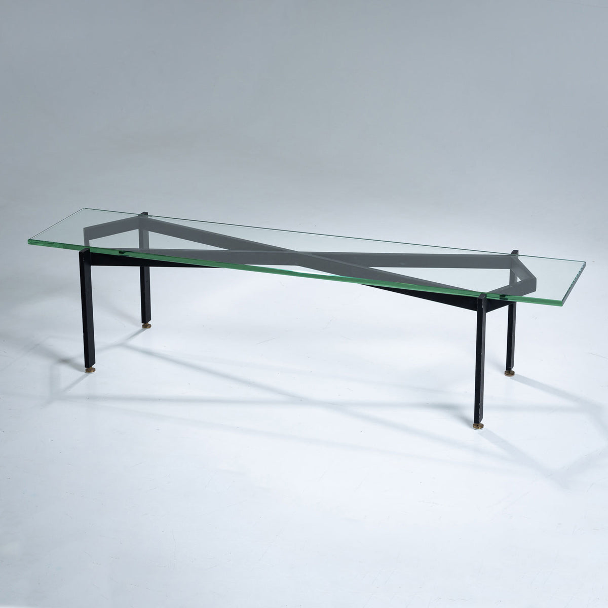 Coffee Table with black Iron Frame, Italy 1960s