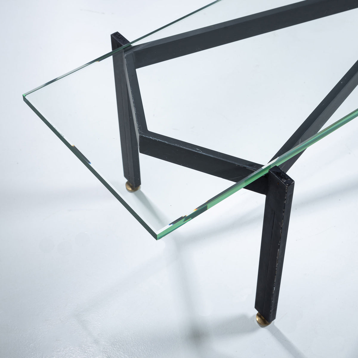Coffee Table with black Iron Frame, Italy 1960s