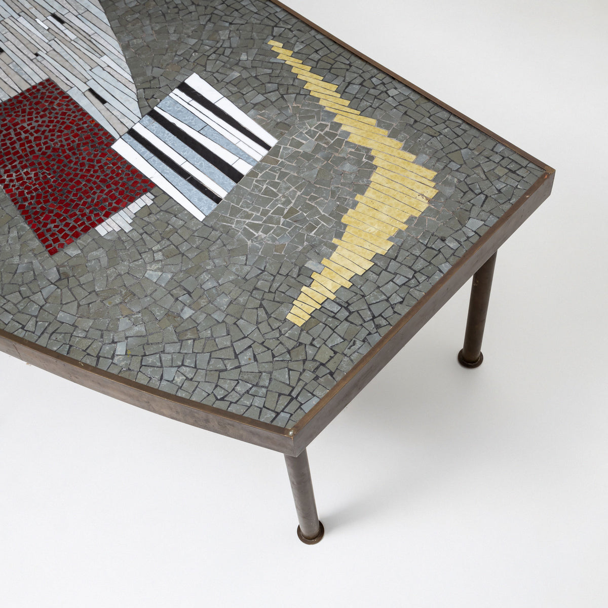 Coffee Table with Mosaic Top, Berthold Müller-Oerlinghausen (1893-1979), Mid-20th Century