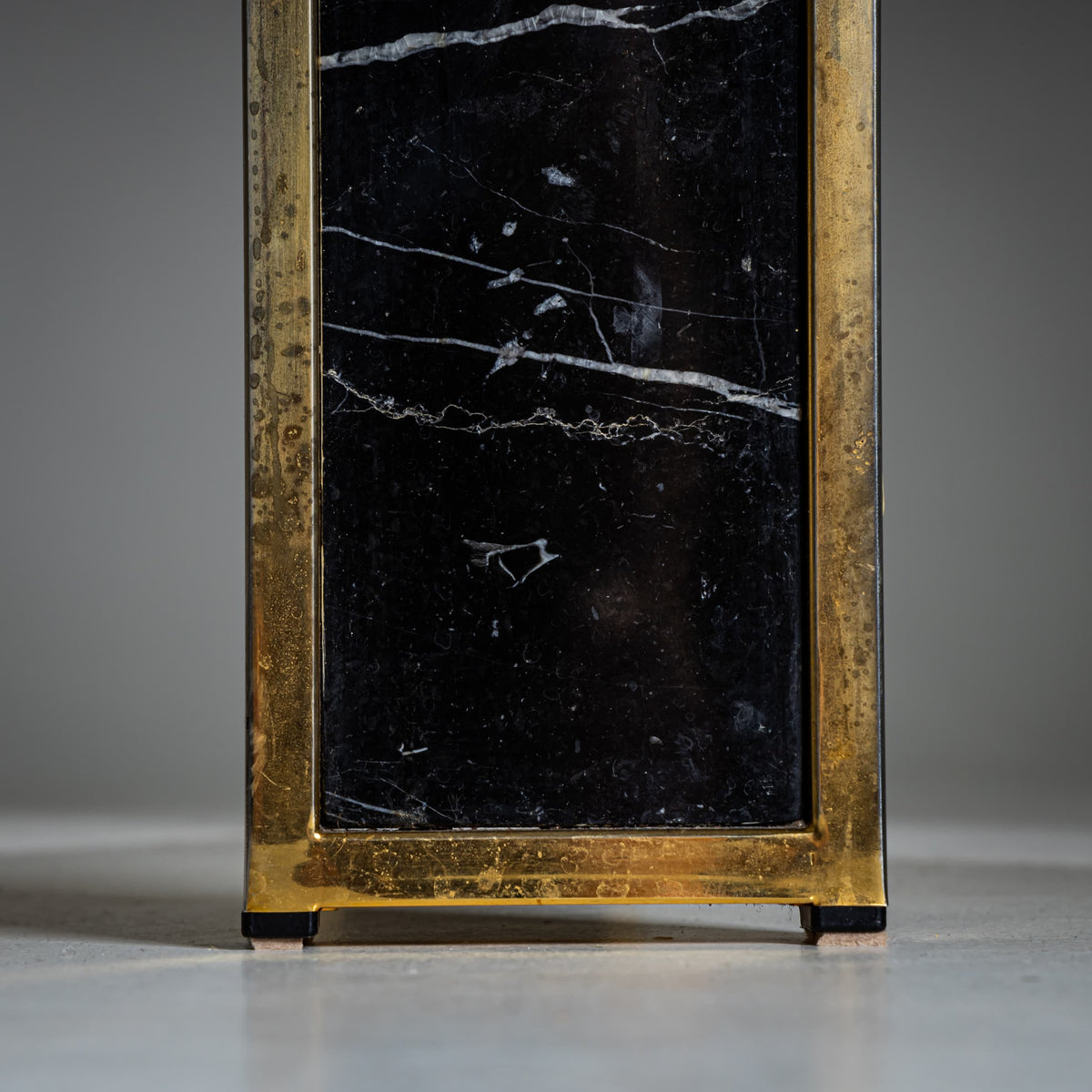 Hollywood Regency Marble and Brass Coffee Table, probably Italy, 1970s