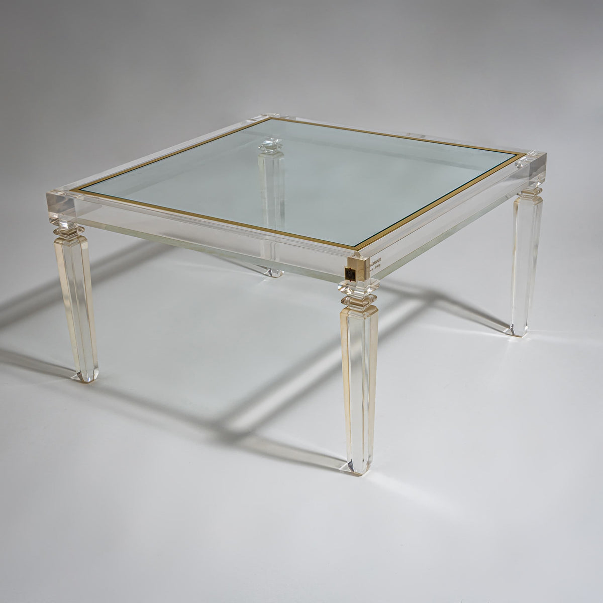 Paar quadratische Couchtische aus Plexiglas von Fabianart, Rom / Italien, Ende 20. Jahrhundert