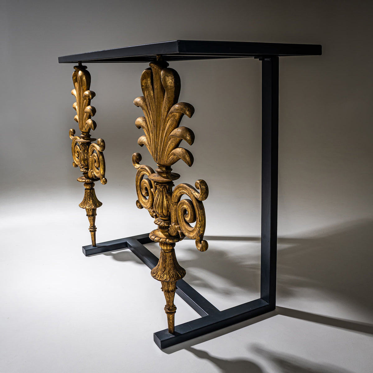 Wall Console with Neoclassical Elements, 19th / 21st Century