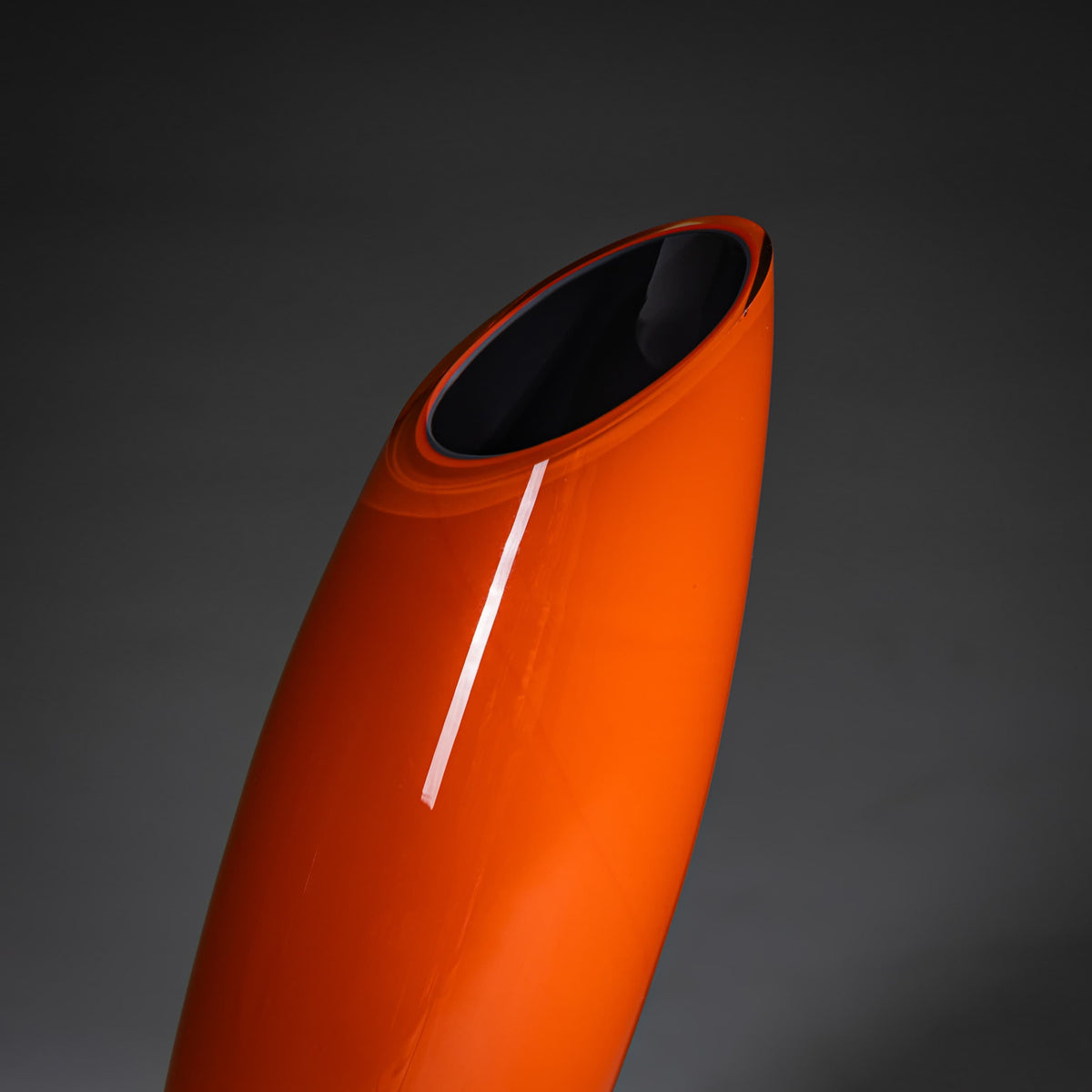 Barovier & Toso Vase, Orange, B.A.G. Series, Italy, Late 20th Century