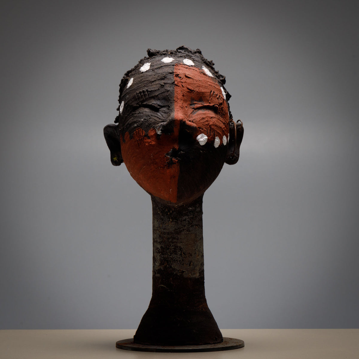 Enrico Zorzato, Head of an African Woman, Terracotta, 21st Century