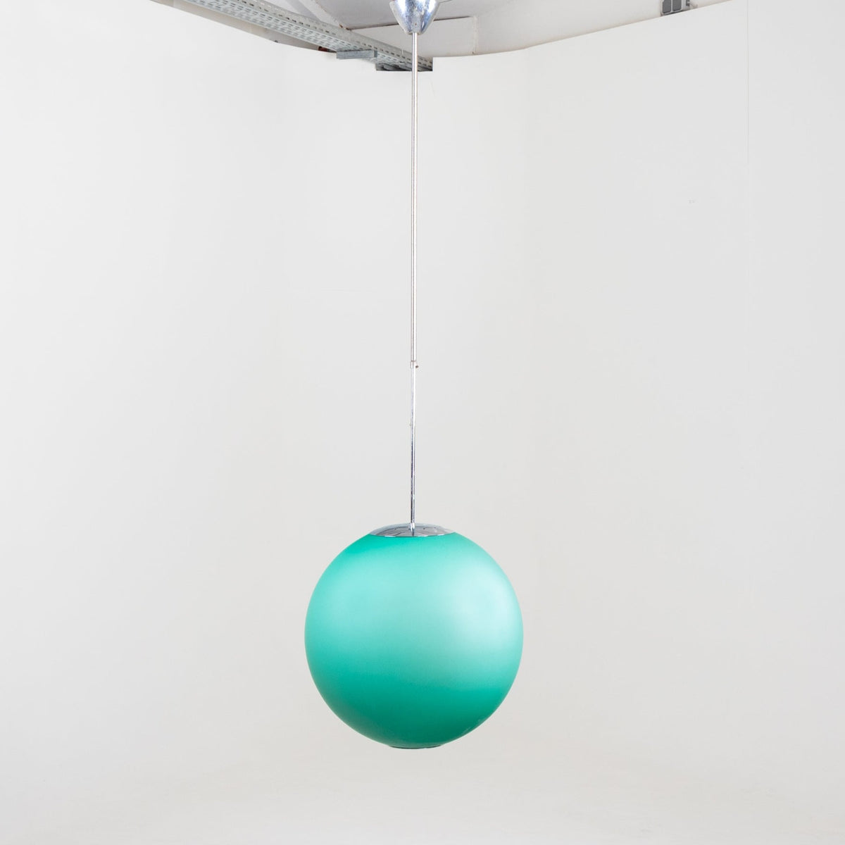 Turquoise Ceiling Lamp by Fontana Arte, Italy Mid-20th Century