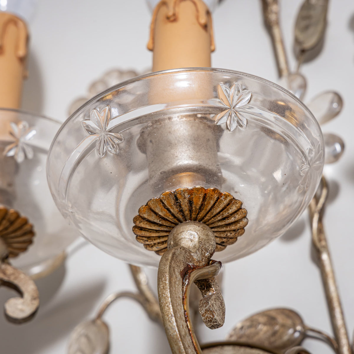 Pair of Large Wall Sconces, attributed to Maison Baguès, France, Mid-20th Century