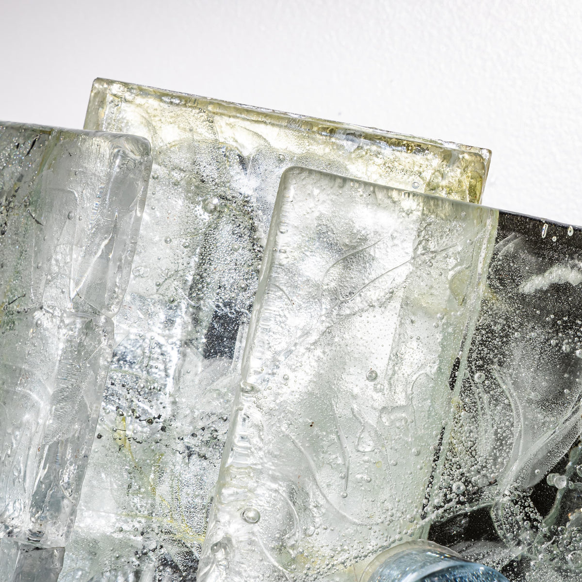 Paar Wandappliken aus Glas, wohl Italien, Mitte 20. Jahrhundert