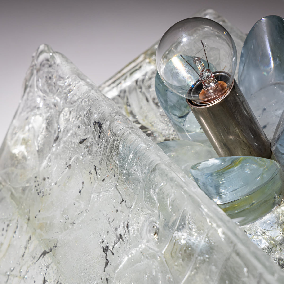 Paar Wandappliken aus Glas, wohl Italien, Mitte 20. Jahrhundert