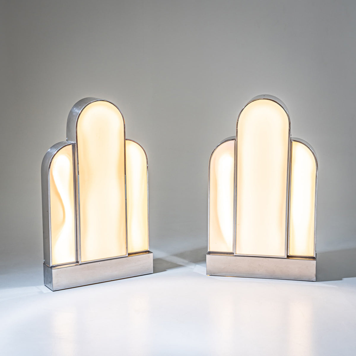 Paar Lampen im Art Deco-Stil, Mitte 20. Jahrhundert