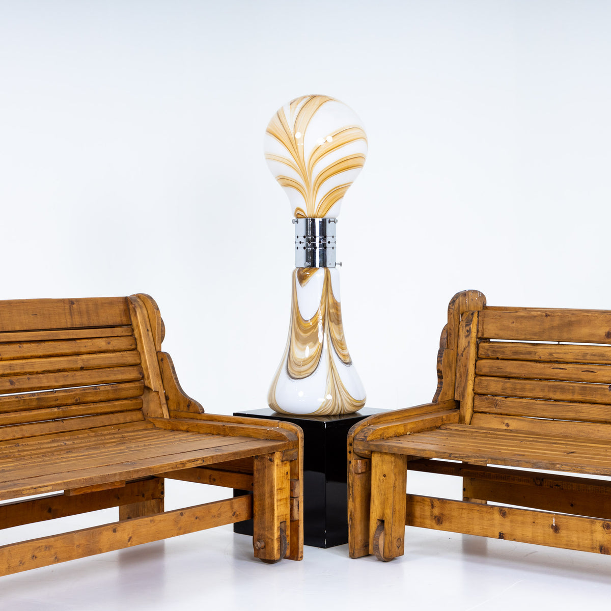 Pair of Benches, Italian Manufactory, 1960s