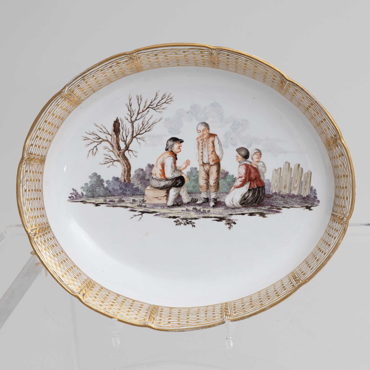 Oval Bowl with Peasant Scene, Nymphenburg, c. 1775
