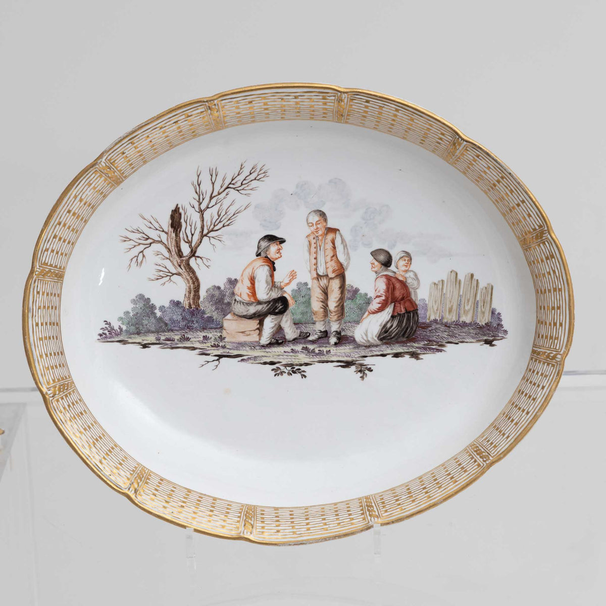 Oval Bowl with Peasant Scene, Nymphenburg, c. 1775