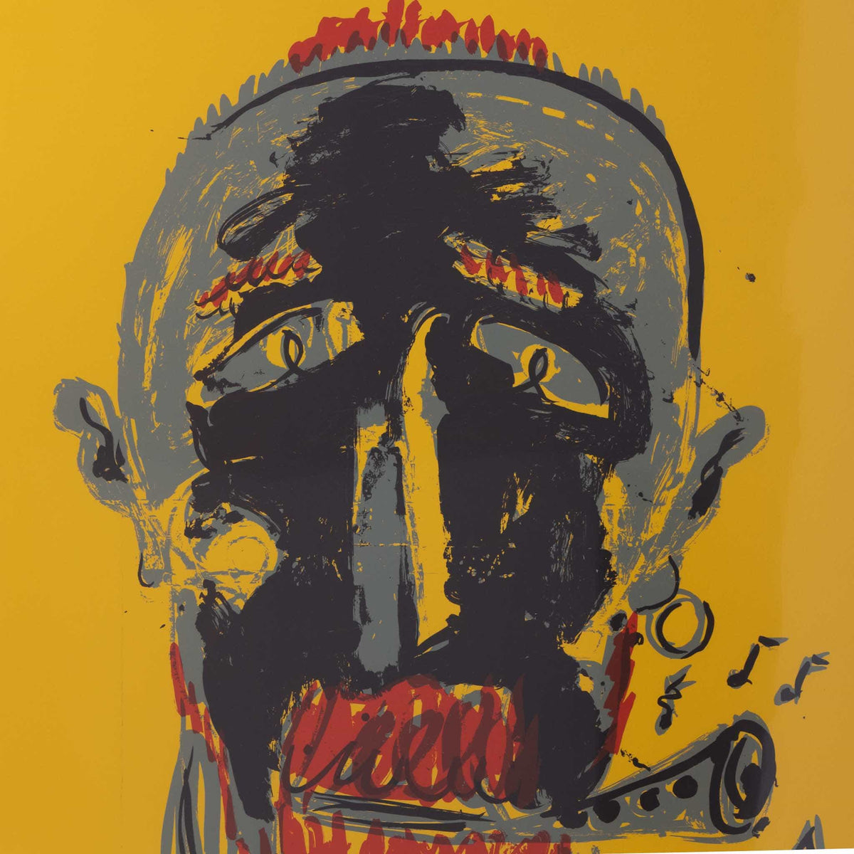 Markus Lüpertz (*1941) Portraitkopf, Ed. e.a.