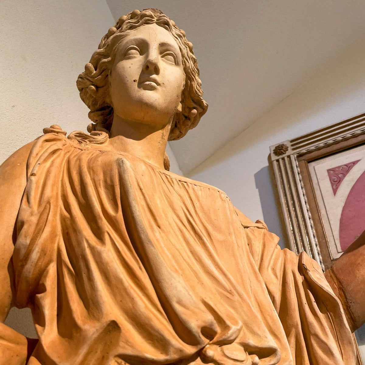 Female Terracotta Statue, prob. Personification of the art of printing, by Louis Gossin - Ehrl Fine Art & Antiques