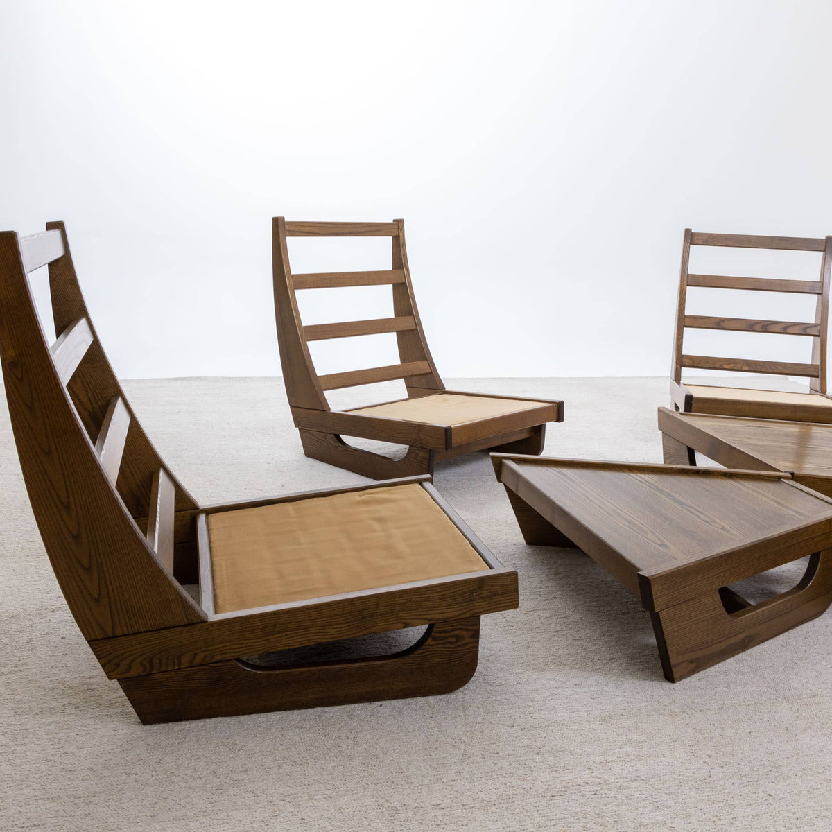 Modular Seating Group with five Lounge Chairs, Italy 1950s