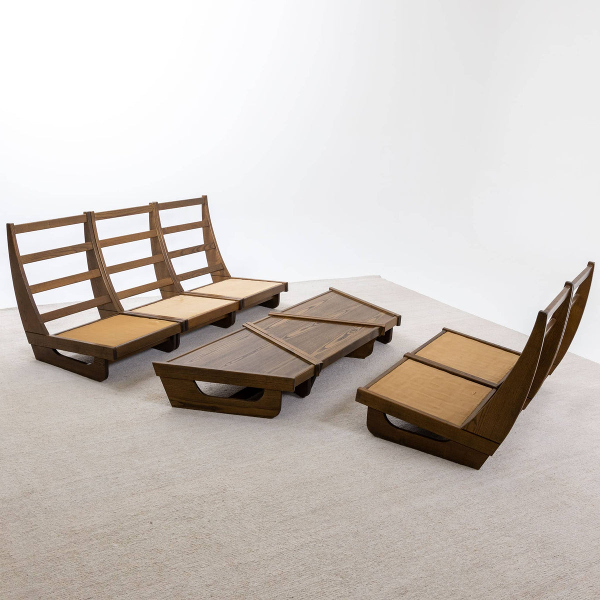 Modular Seating Group with five Lounge Chairs, Italy 1950s