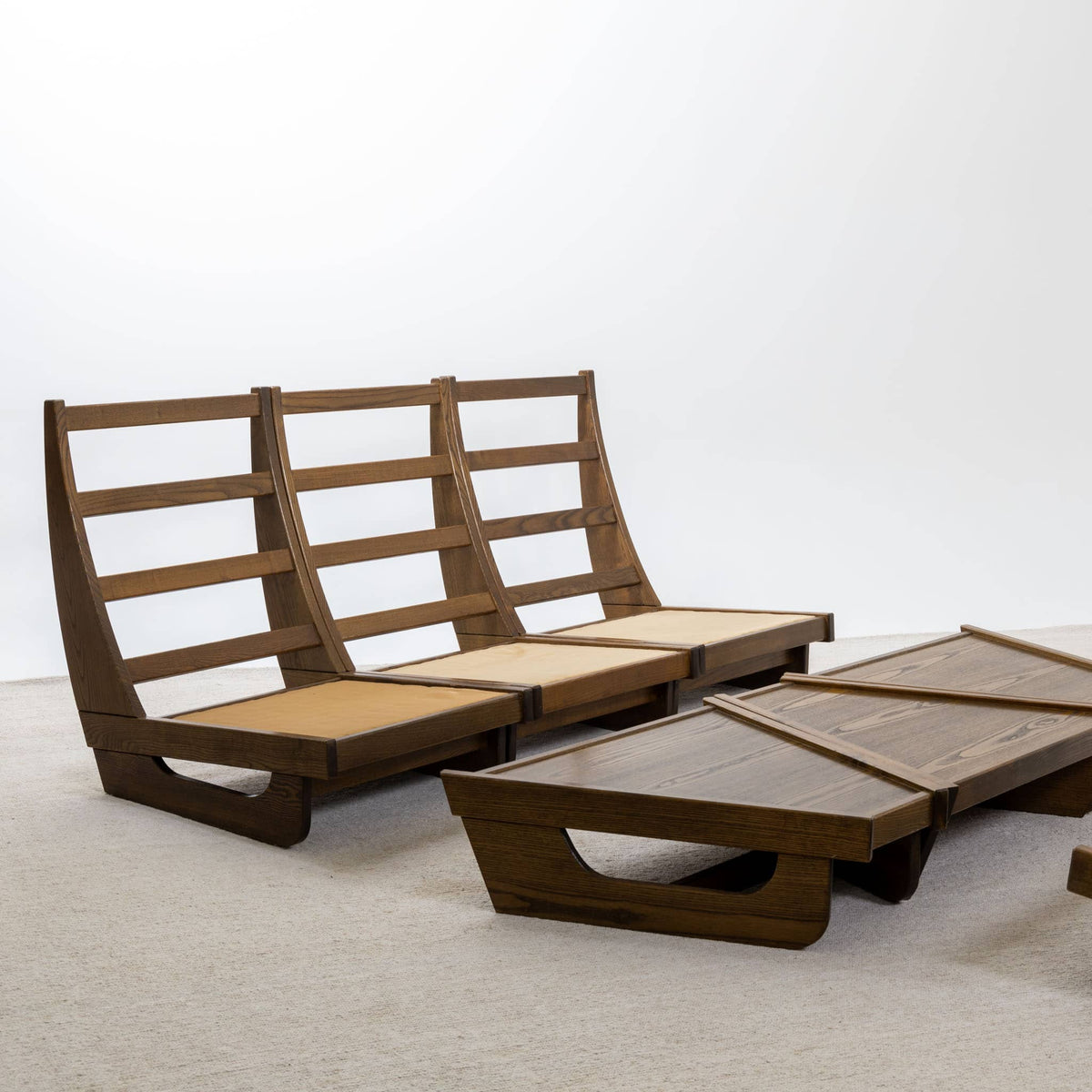Modular Seating Group with five Lounge Chairs, Italy 1950s