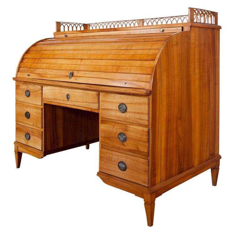 Neoclassical Roll-Top Desk, Austria c. 1800 - Ehrl Fine Art & Antiques
