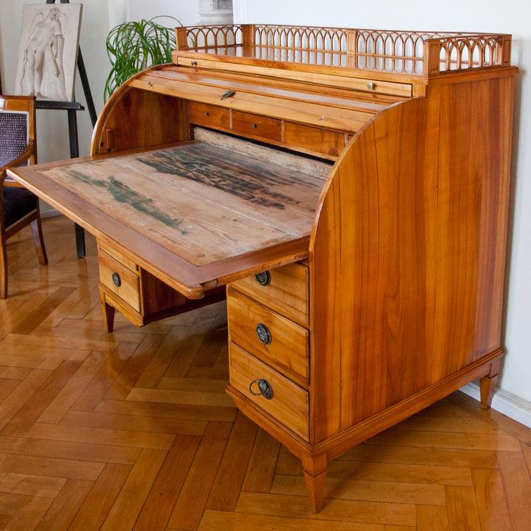 Neoclassical Roll-Top Desk, Austria c. 1800 - Ehrl Fine Art & Antiques