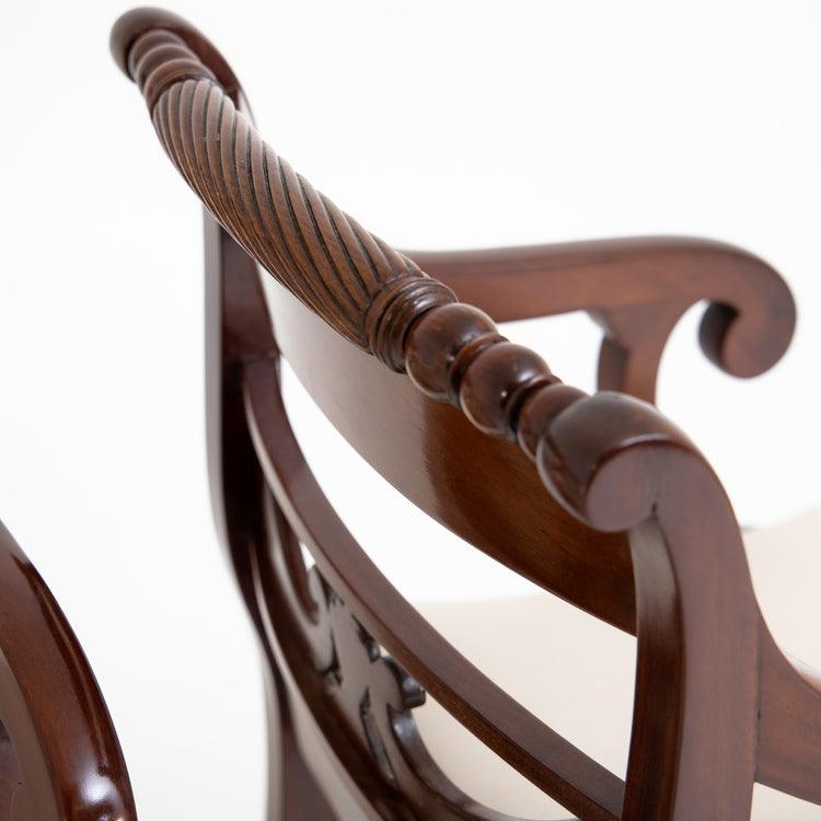 Set of Eight Dining Room Chairs and Armchairs, Northern Germany around 1830 - Ehrl Fine Art & Antiques