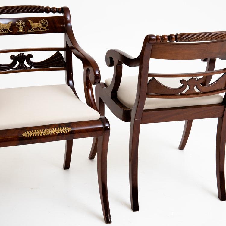Set of Eight Dining Room Chairs and Armchairs, Northern Germany around 1830 - Ehrl Fine Art & Antiques