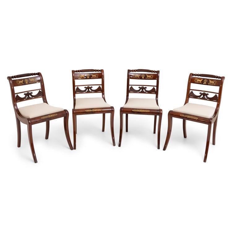 Set of Eight Dining Room Chairs and Armchairs, Northern Germany around 1830 - Ehrl Fine Art & Antiques