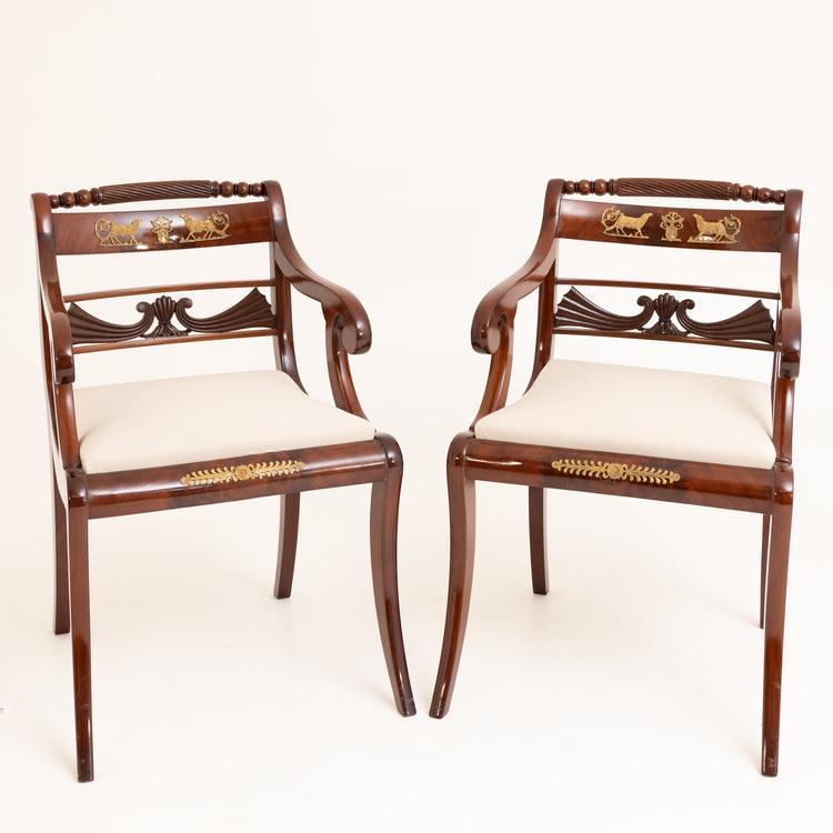 Set of Eight Dining Room Chairs and Armchairs, Northern Germany around 1830 - Ehrl Fine Art & Antiques