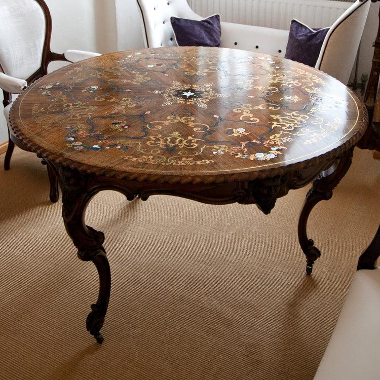 Center Table by Franz Xaver Fortner, Rococo, Germany c. 1840 - Ehrl Fine Art & Antiques