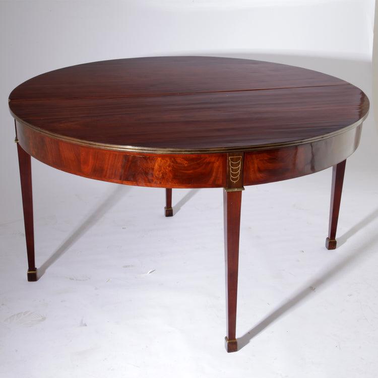 Louis Seize Demi Lunde Table by J.-J. Chapuis, Belgium Late 18th Century - Ehrl Fine Art & Antiques