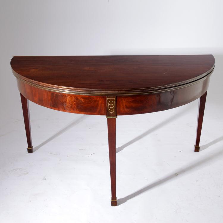 Louis Seize Demi Lunde Table by J.-J. Chapuis, Belgium Late 18th Century - Ehrl Fine Art & Antiques