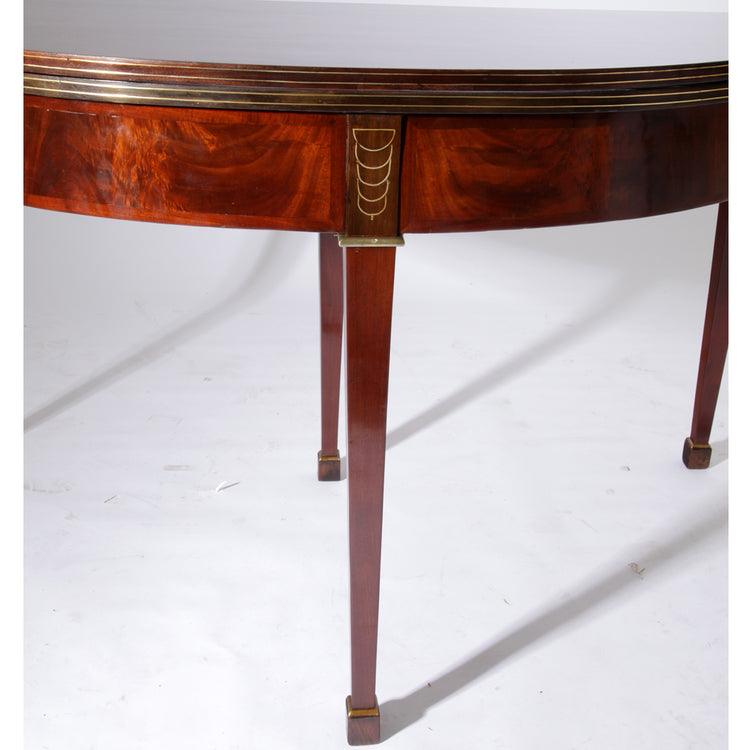 Louis Seize Demi Lunde Table by J.-J. Chapuis, Belgium Late 18th Century - Ehrl Fine Art & Antiques