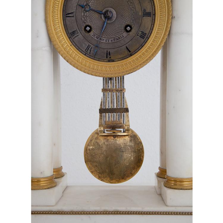 Charles X Mantle Clock, sig. Jeannest, Paris ca. 1830 - Ehrl Fine Art & Antiques