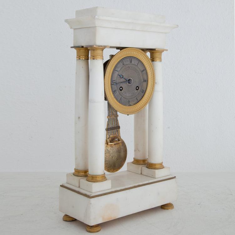 Charles X Mantle Clock, sig. Jeannest, Paris ca. 1830 - Ehrl Fine Art & Antiques