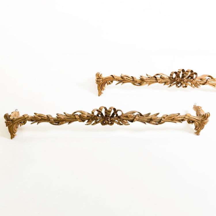 Giltwood Curtain Rods, Italy 19th Century - Ehrl Fine Art & Antiques