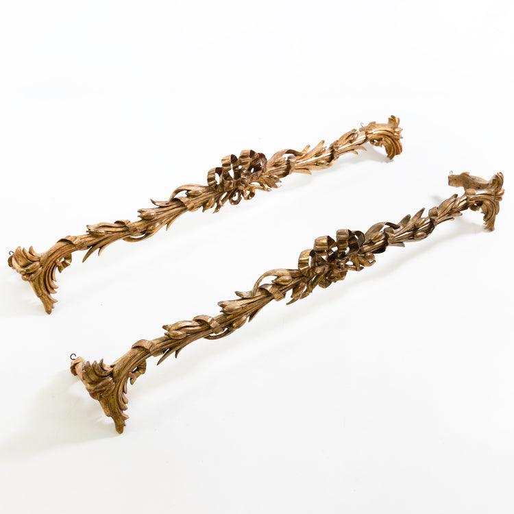 Giltwood Curtain Rods, Italy 19th Century - Ehrl Fine Art & Antiques