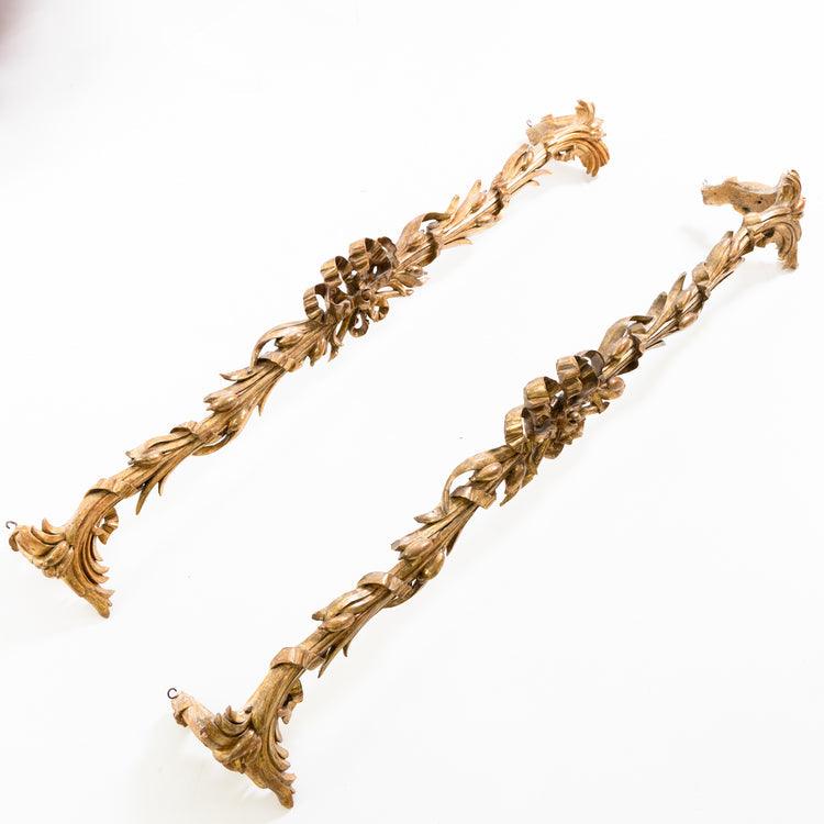 Giltwood Curtain Rods, Italy 19th Century - Ehrl Fine Art & Antiques