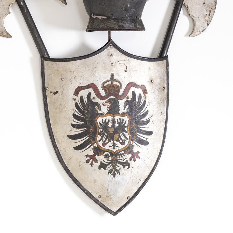 Iron Helmets with Escutcheons - Ehrl Fine Art & Antiques