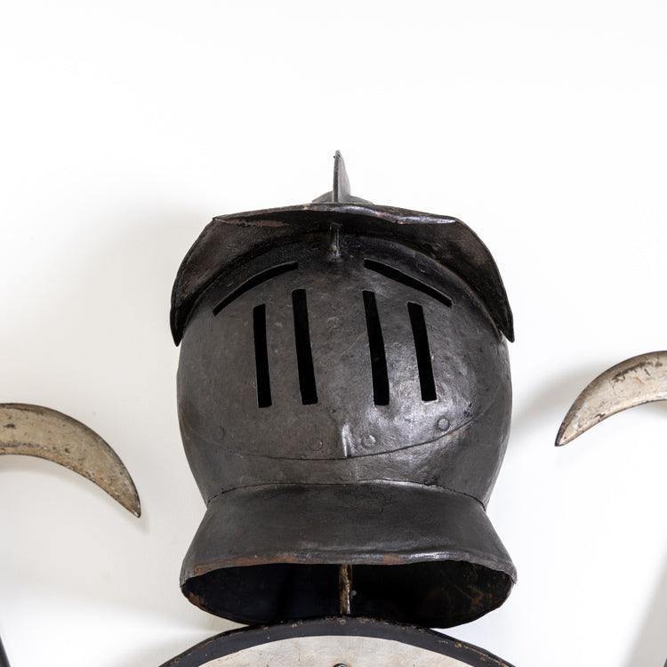 Iron Helmets with Escutcheons - Ehrl Fine Art & Antiques
