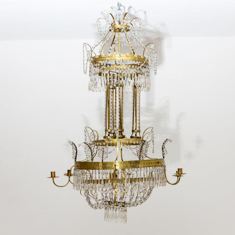 Crystal Chandelier, Sweden around 1800 - Ehrl Fine Art & Antiques