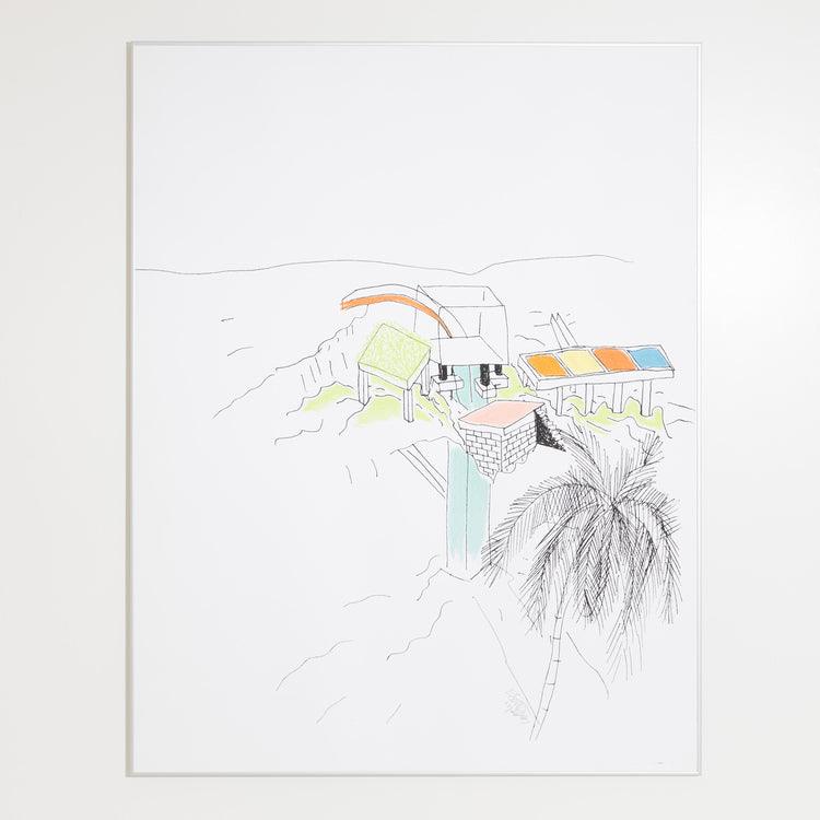 Ettore Sottsass (1917-2007), Architectural Study, Lithograph Ed. 65/100 - Ehrl Fine Art & Antiques